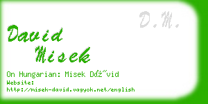 david misek business card